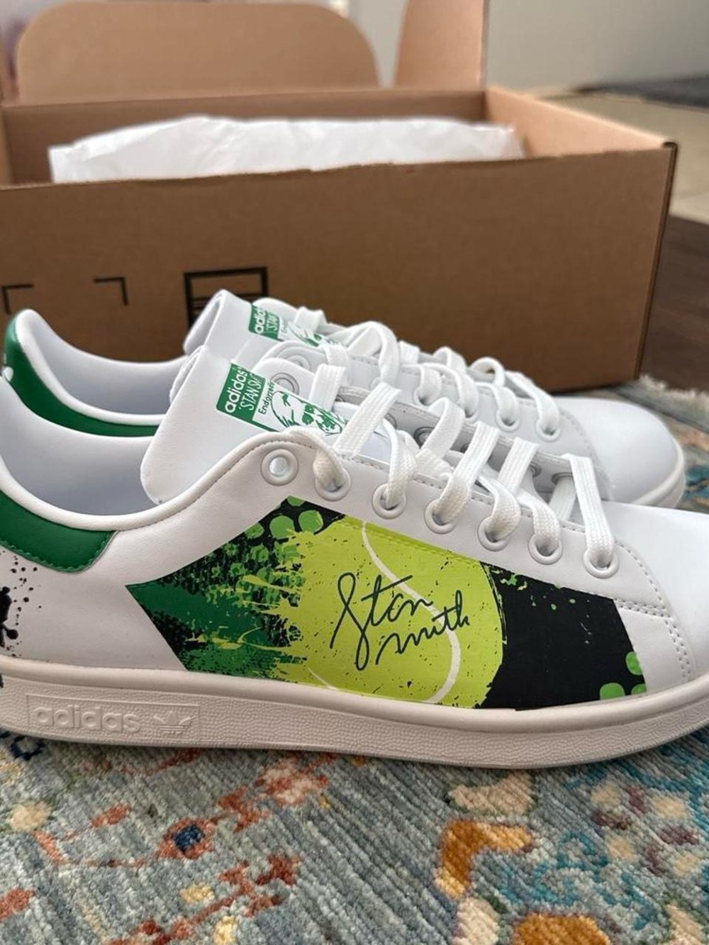 adidas Stan Smith special “ICON” tennis-themed graphic edition sneakers